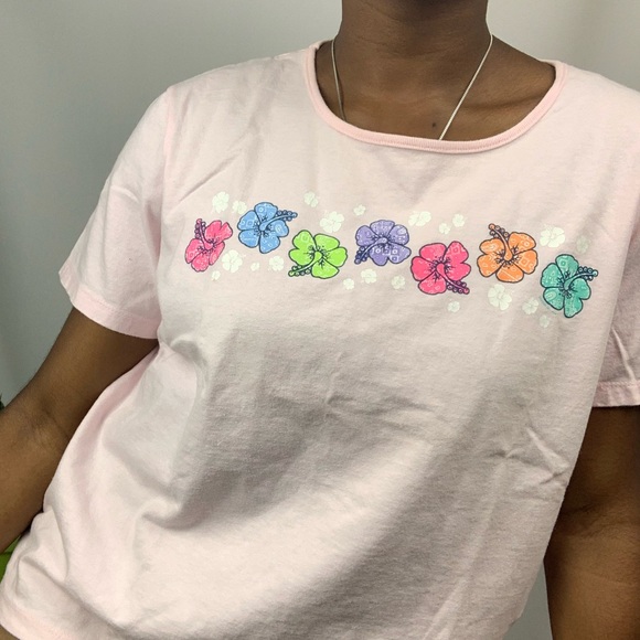 Rainbow Hibiscus Tee - Picture 5 of 7